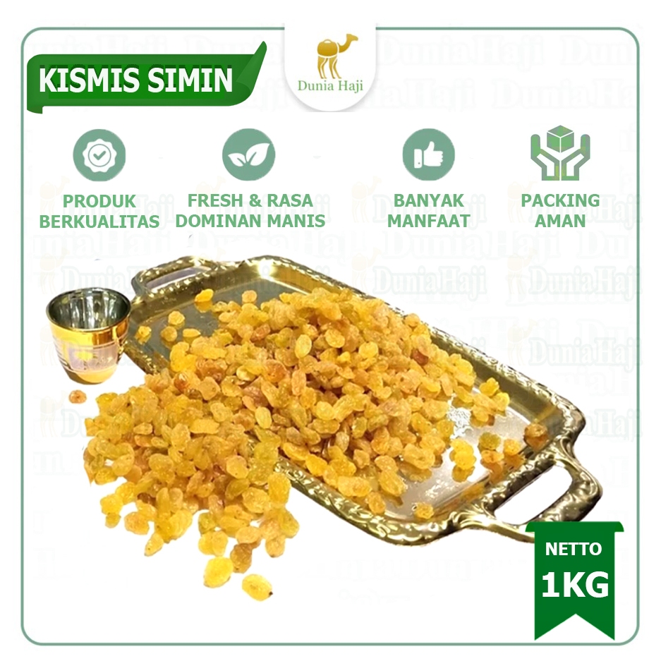 

Kismis SIMIN // Kismis Anggur Kristal Warna Emas Rasaa Manis Oleh Oleh Haji dan Umroh