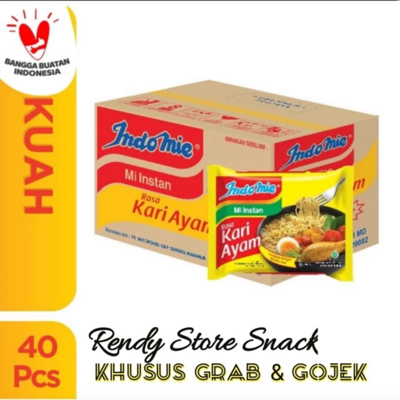 

Indomie Kari Ayam 1 Dus isi 40 Bungkus