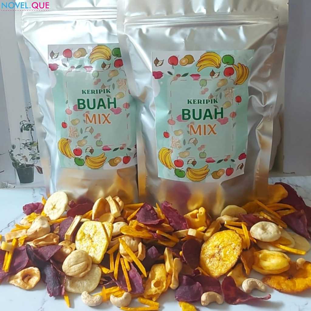 

Snack Cemilan Sehat Keripik Buah Mix Crispy Buah Kering Dried Fruit Chips keripik buah kering mix