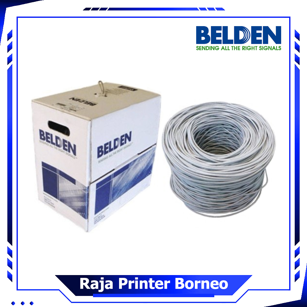 Kabel LAN Belden UTP Cat 6 7814A Original  USA Indoor Network Abu Abu Grey Cable Cat6 6e Ori