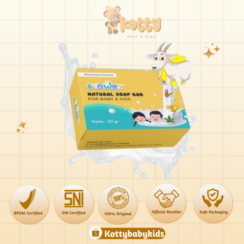 Glowby Sabun Pemutih dan Pencerah Kulit Bayi Anak - 50 gr