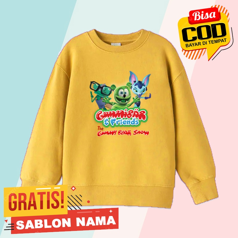JAKET SWEATER ANAK MOTIF GUMMIBAR & FRIENDS THE GUMMY BEAR SHOW