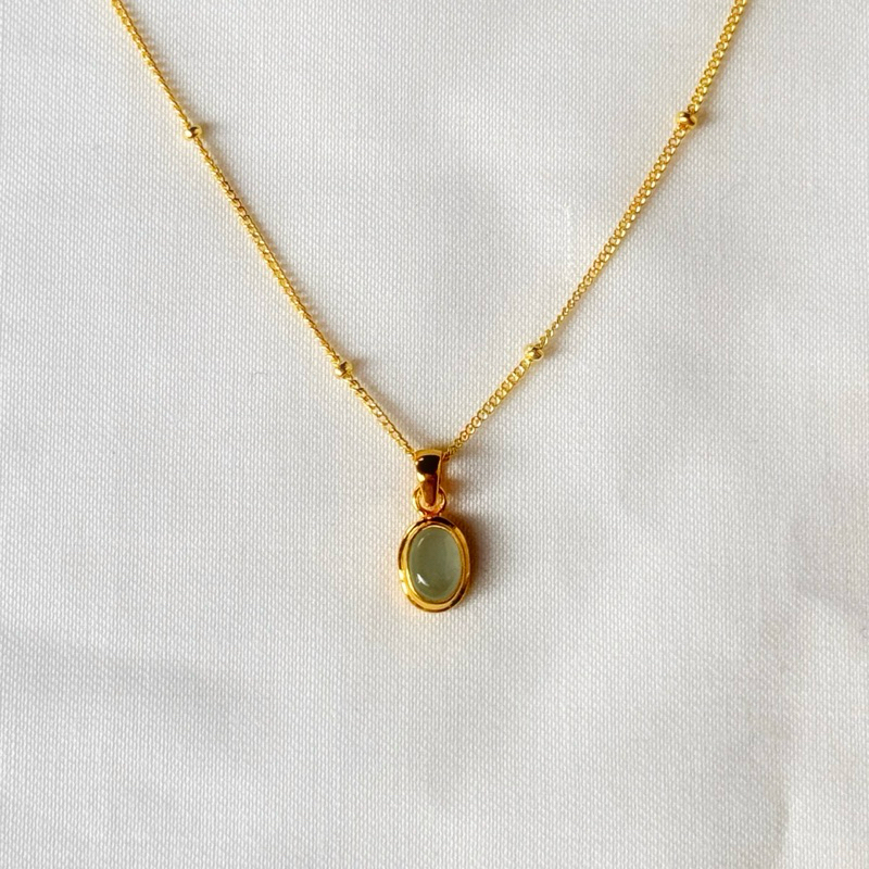 AQUAMARINE NECKLACE STERLING SILVER