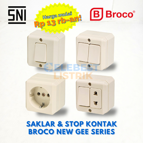 BROCO SAKLAR & STOP KONTAK OB OUTBOW - NEW GEE SERIES Tempel Dinding