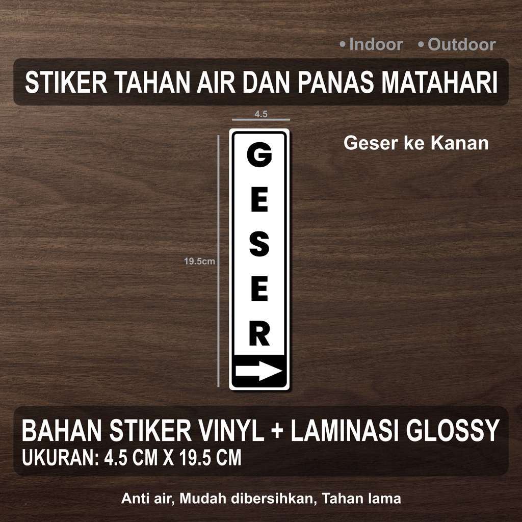 

STIKER GESER KE KANAN + LAMINASI GLOSSY