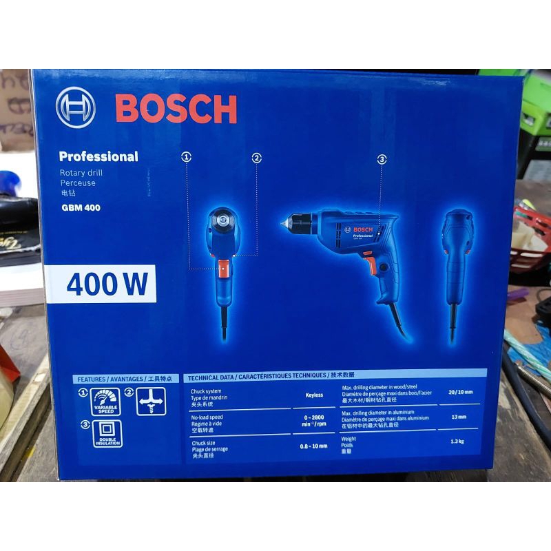 HAND DRILL BOSCH GBM 400 ROTARY DRILL BOSCH KEYLESS 10mm