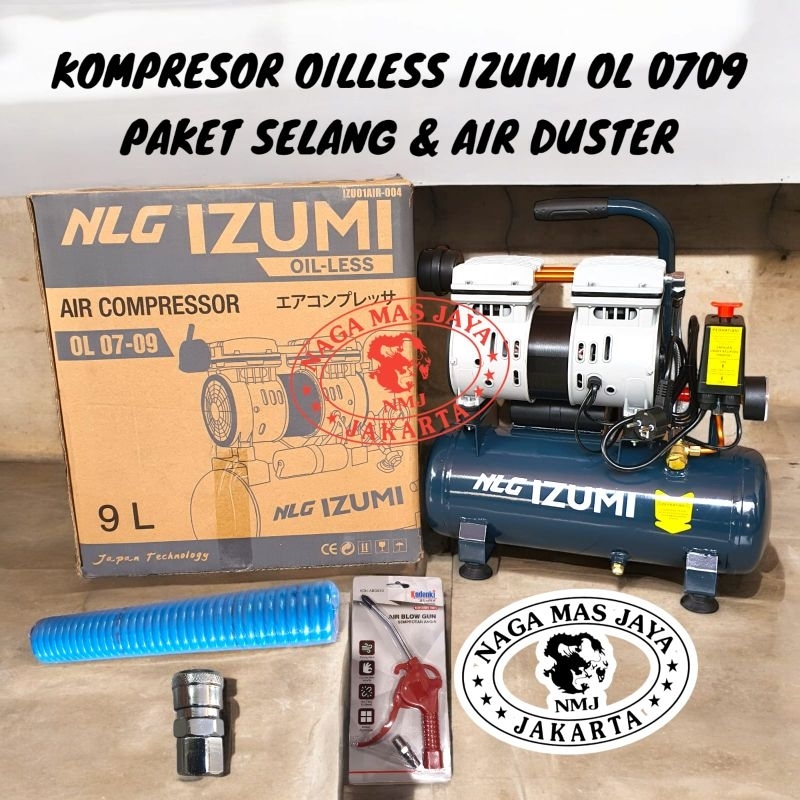 KOMPRESOR ANGIN OILLESS IZUMI OL0709 / AIR COMPRESSOR OIL LESS IZUMI OL 0709 / IZUMI OL 0709 OILESS