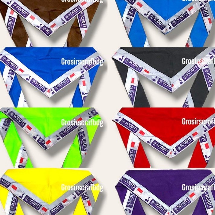 WOSM BORDIRSCARF PRAMUKA LIST SCOUT WOSM BORDIR BUKAN SABLON scraf scout pramuka menyala scraf scout