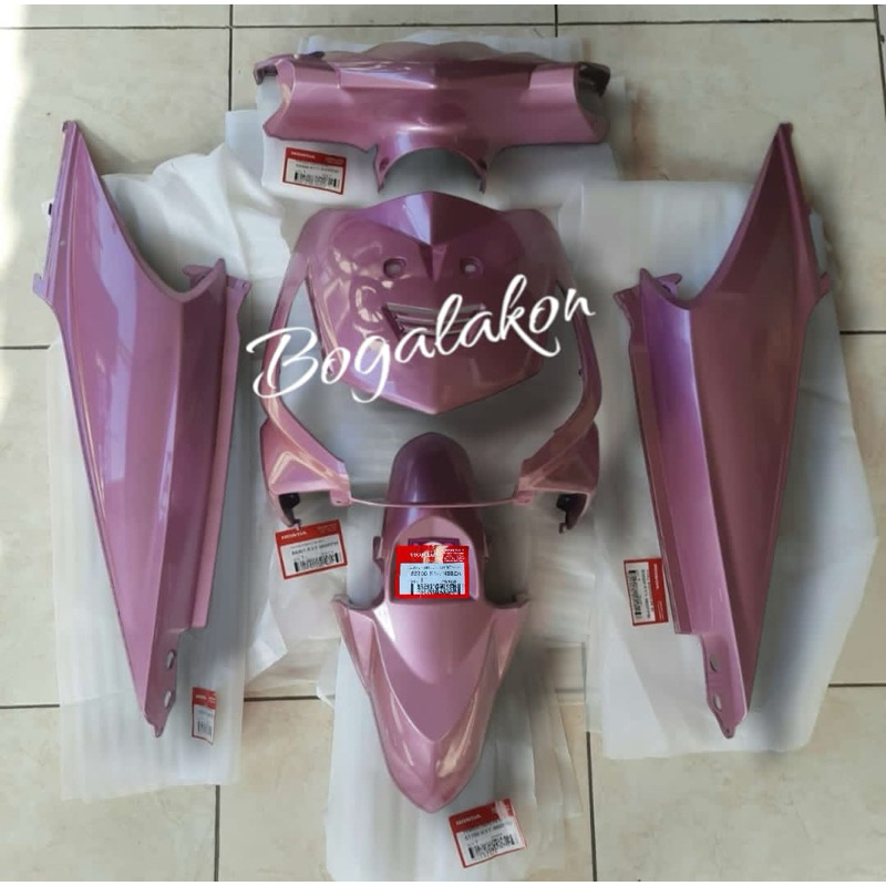 cover body halus beat karbu sett warna pink original ahm