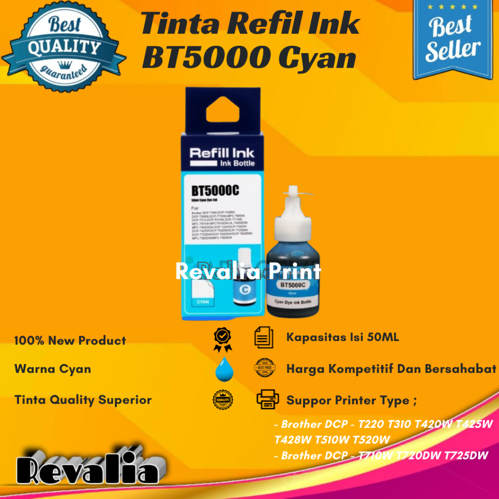 Tinta Refil Compatible Brother BTD60BK BT5000CYM For Printer - Brother DCP - T220 T310 T420W T425W T