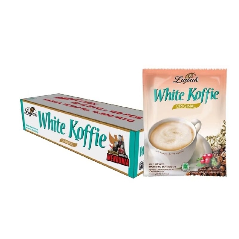 

Luwak White Koffie Original 1 Dus isi 120 Sachet @20gr Karton Coffee Kopi Instant