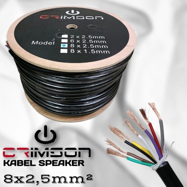 Kabel Speaker 8x2,5mm Crimson Per Meter / Kabel Speaker CRIMSON 8x2,5 mm2 / Kabel Speaker Isi 8