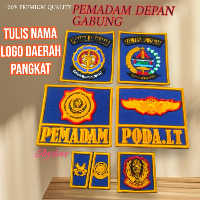 Atribut Bordir Pemadam Timbul 3D new