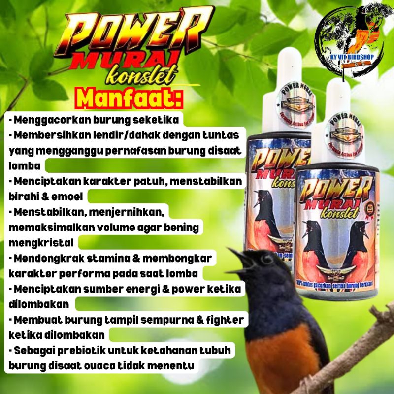 Power Murai Konslet - Vitamin Lomba Burung/ Suplemen Murai Batu