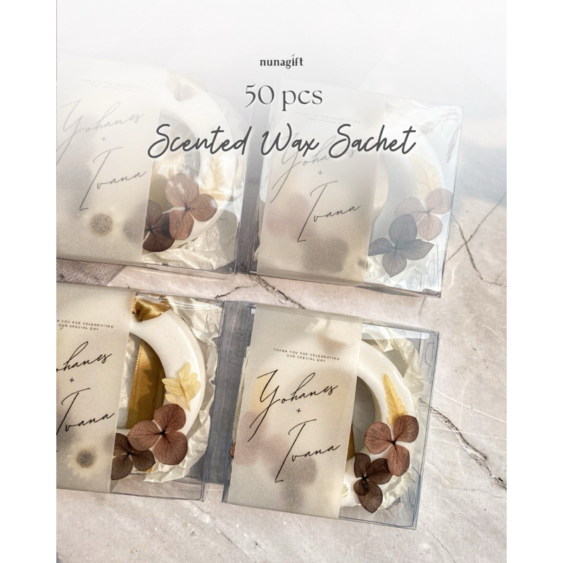 nunagift scented wax sachet (50 pcs) -wedding souvenir-birthday souvenir-hampers