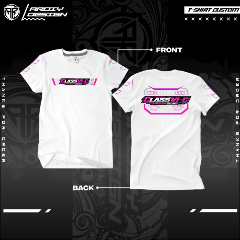 KAOS SABLON KELAS CUSTOM