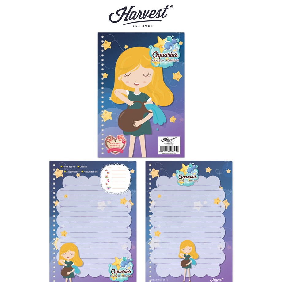 

SIAP KIRIM GAN Loose Leaf Kertas Binder Harvest A5 Zodiac