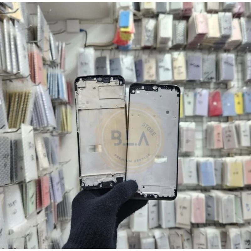 TULANG TENGAH LCD TATAKAN LCD FRAME LCD REALME C12 / REALME C15