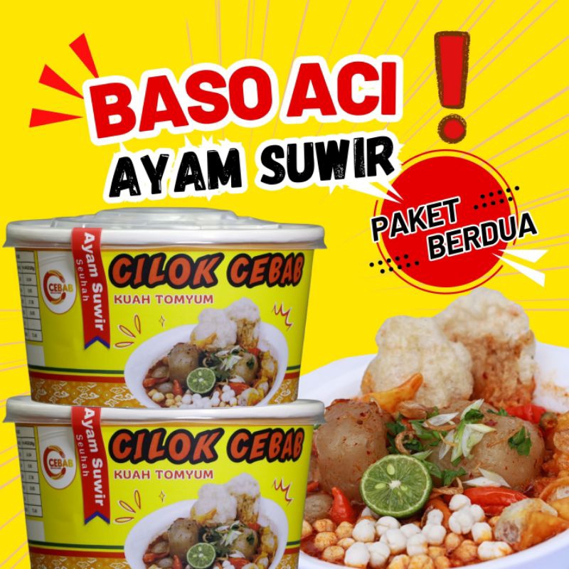 

PO/ Baso Aci / Cilok/ Isi Ayam Suwir/ Paket Berdua