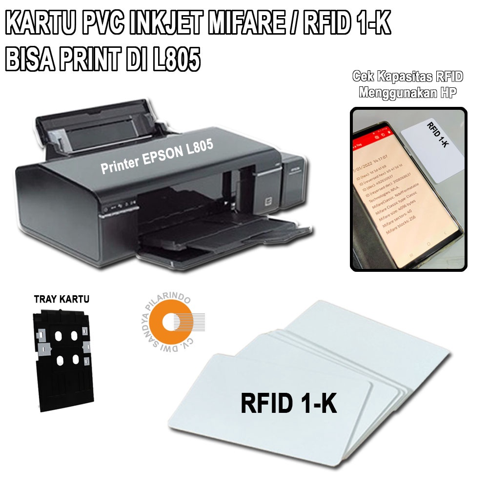 Mifare Classic 1k KARTU INKJET Smart card kartu RFID