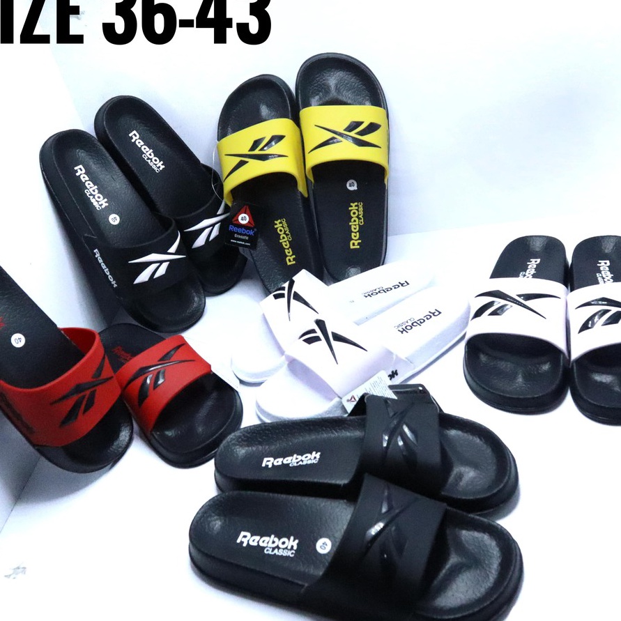 PRODUCT TERMURAH SENDAL SLIP SANDAL REEBOK SPORT SELOP FLIP FLOP MERAH PUTIH PRIA WANITA IMPORT GRAD