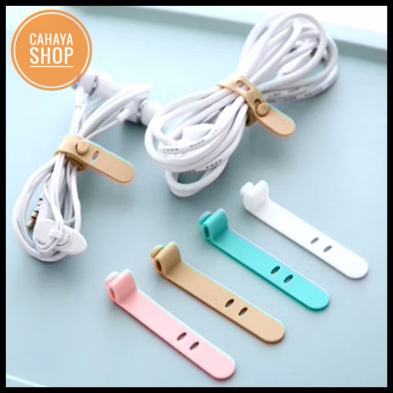 ⭐CS 315⭐ PENGAIT KABEL CHARGER SILICON KABEL ORGANIZER CABLE CHIP CORD HOLDER PENGGULUNG KABEL