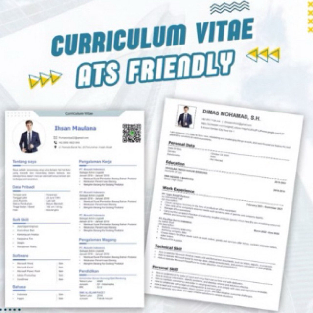 Jasa pembuatan CV Kreatif, CV ATS (bahasa Inggris & bahasa Indonesia) Murah terjamin kualitasnya