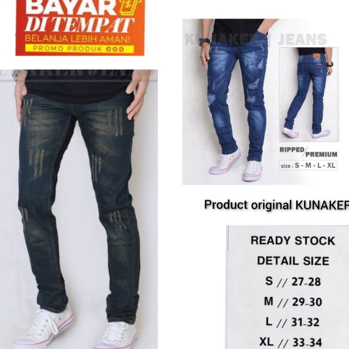 PRODUCT HOT Celana jeans levis pria slimfit sobek  Jeans pria panjang Skinny Celana panjang Pria