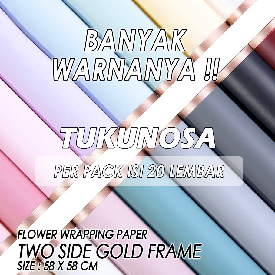 

Obral Terbaik PERPACK FLOWER WRAPPING PAPER TWO SIDE GOLD FRAME KERTAS BUKET BUNGA CELLOPHANE PAPER BOUQUET PAPER KERTAS BUCKET