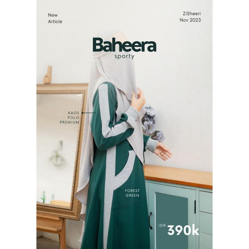 Baheera Sporty Gamis Sporty Kaos Polo Premium Muslimah Syar'i by Zisheeri
