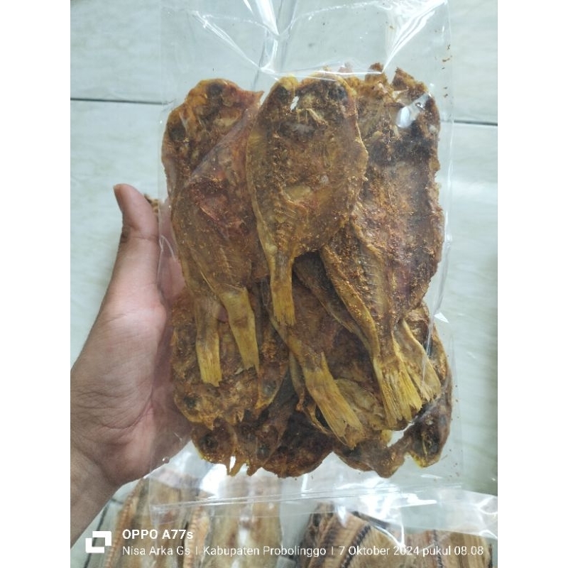 

Dendeng ikan laut ikan kering dendeng madura ( 3 bungkus) 100gram