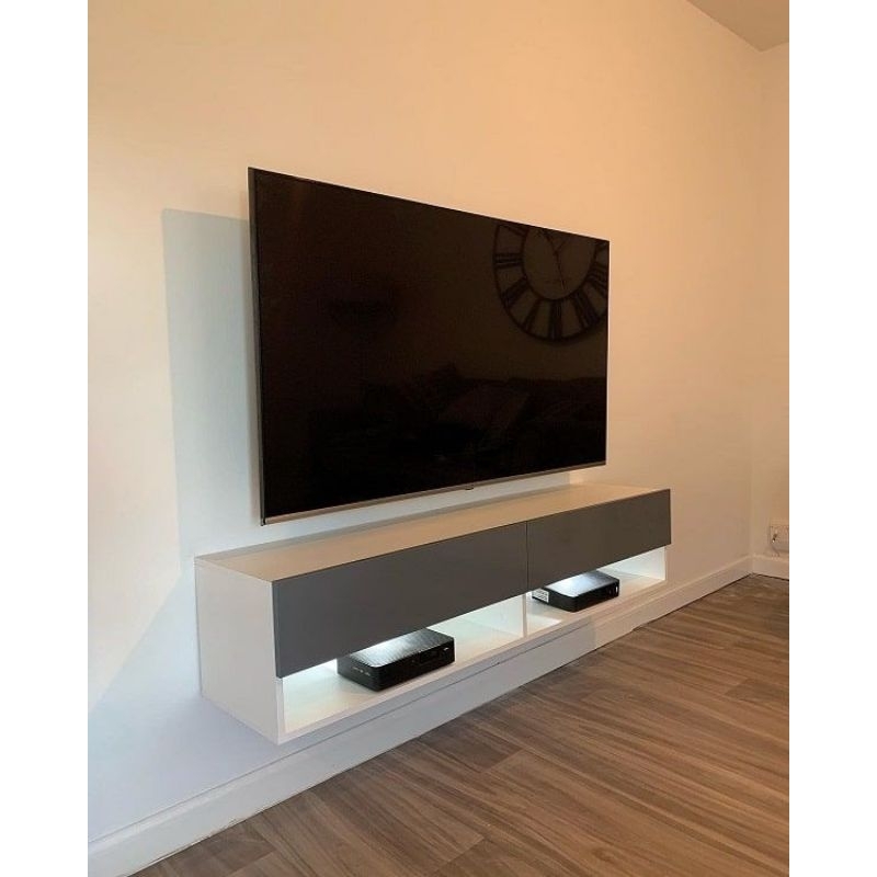 Meja Tv Gantung Backdrop Tv Minimalis