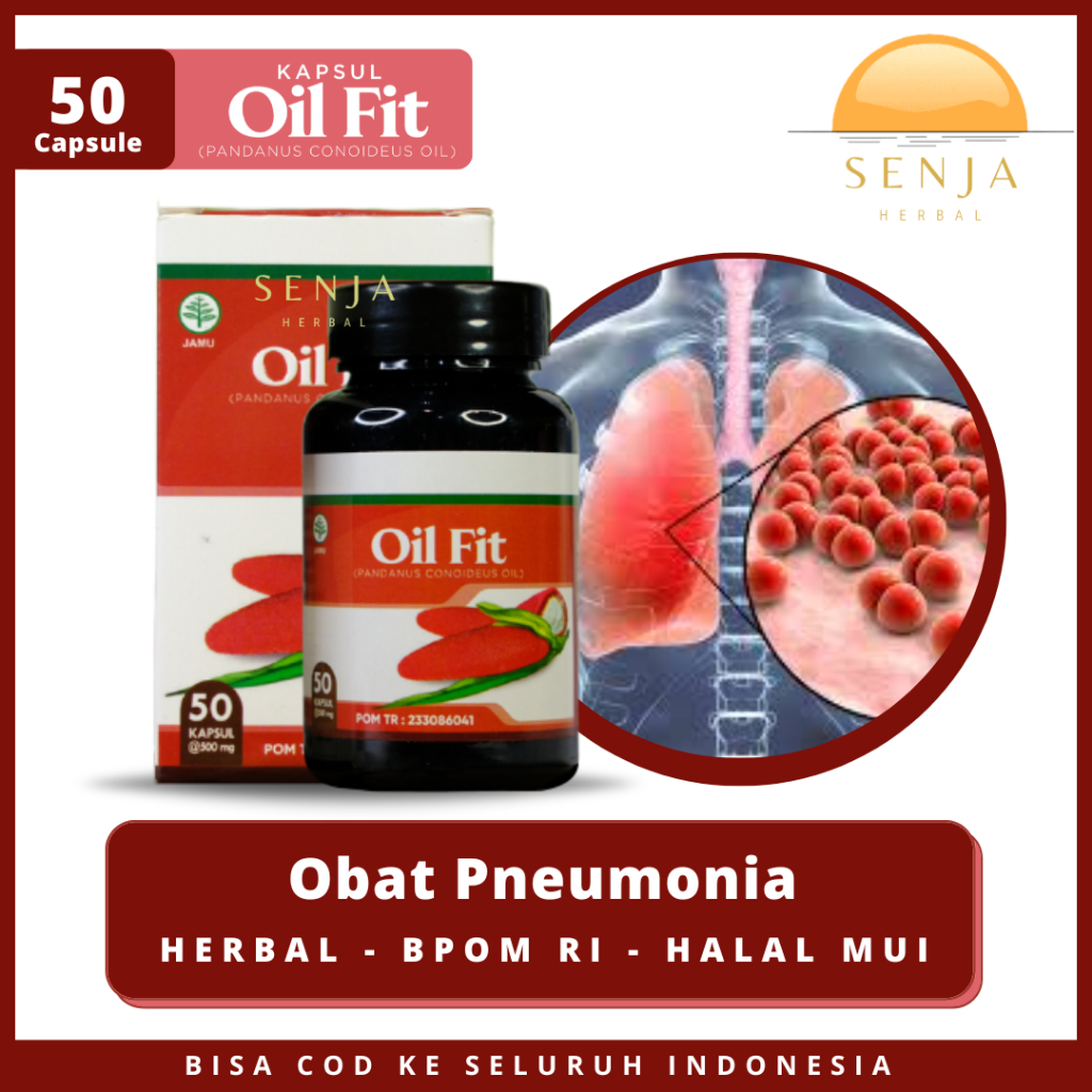 OILFIT Obat Pneumonia, Radang Paru Paru,  Paru Paru Basah, Infeksi Paru, Flek Paru