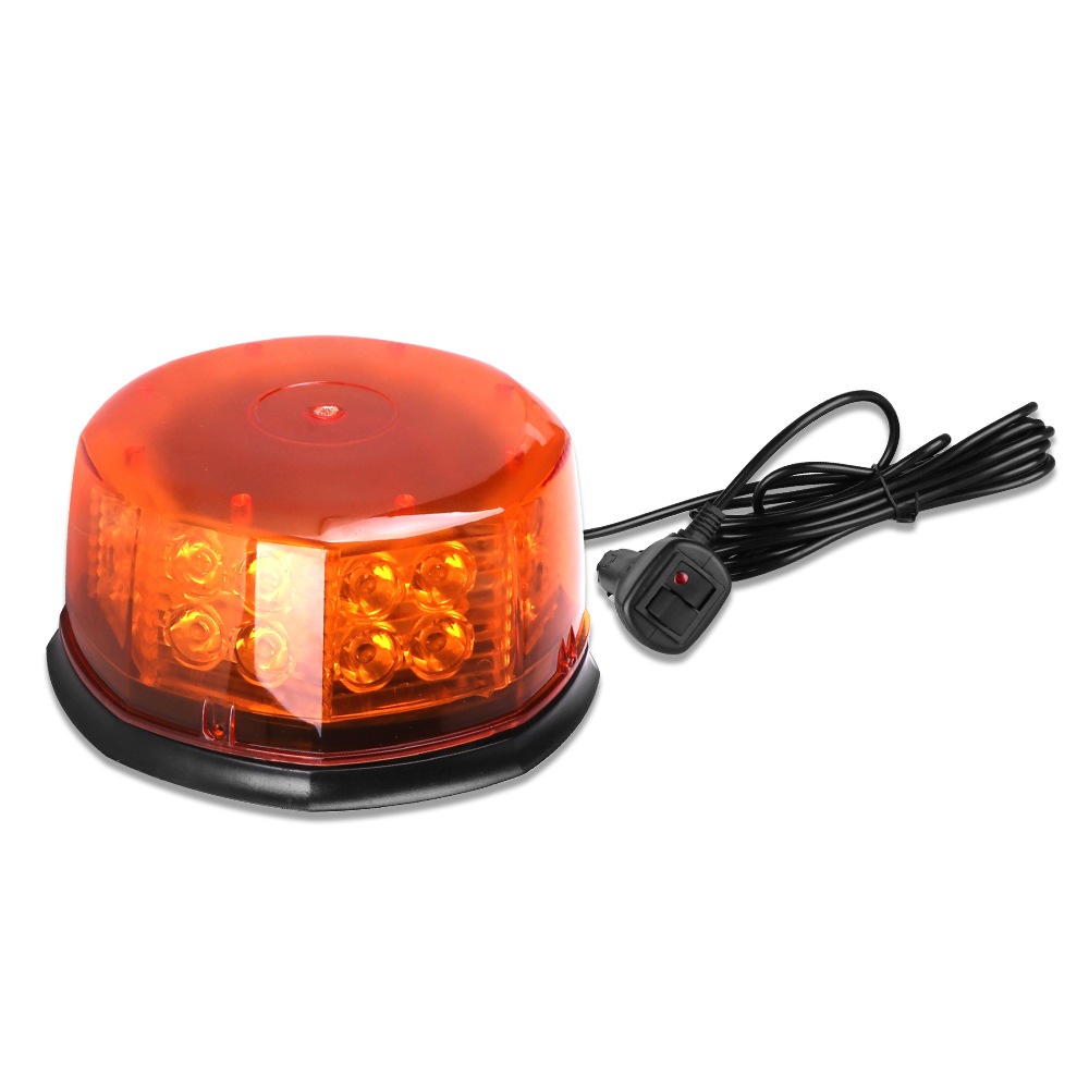 Lampu Led Rotary Warning Light Mobil Truk 12volt 24volt New Model 10 Mode Strobo Beacon Premium