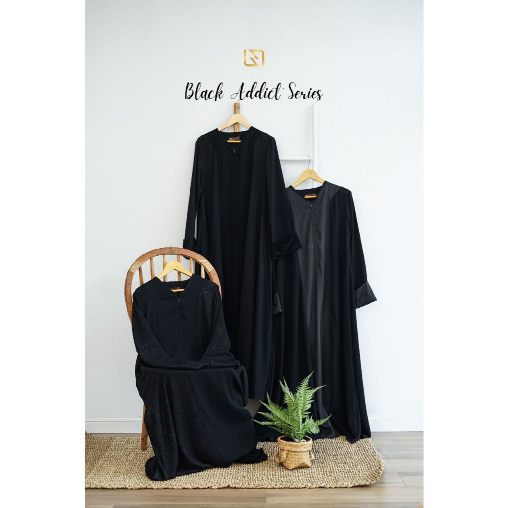 GAMIS BLACK SERIES SYUKUR SET BY NUKA