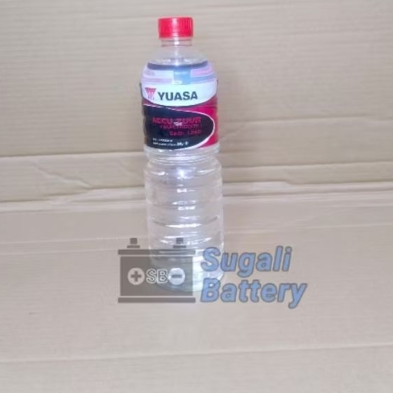 Air Accu Elektrolit Aki Zuur Merah YUASA 1 Liter Aki Motor Mobil