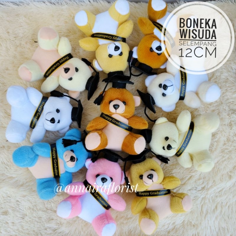 Boneka wisuda selempang 12cm