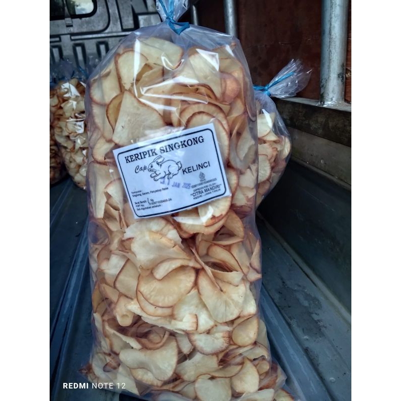 

keripik singkong gurih renyah original alami kemasan 1kg