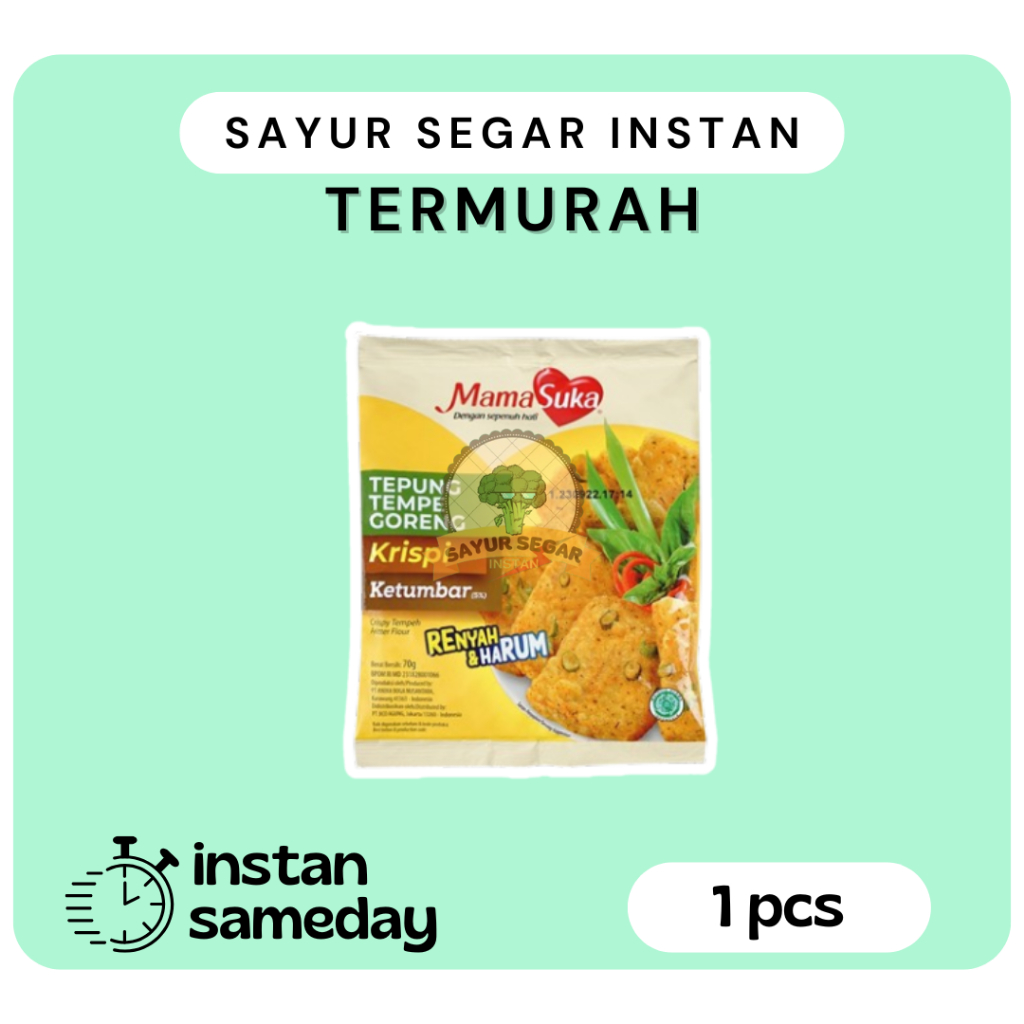 

Tepung Tempe Krispi Ketumbar - Mamasuka 70gram - Sayur Segar Instan