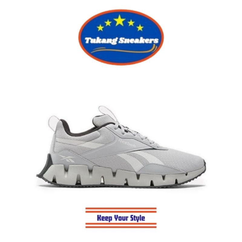 Sepatu Lari Pria Reebok Zig Dynamica Str - Grey REER00205466
