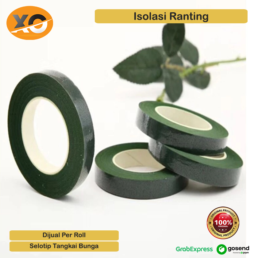 

Floral Flower Tape Isolasi Ranting Selotip Daun Pita Daun Tangkai Bunga Florist Flower Tape Kawat Bunga Kerajinan Tangan Handcraft