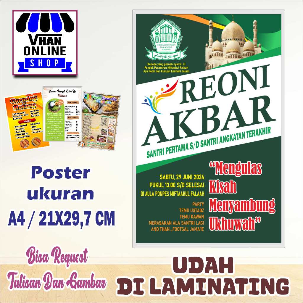 Cetak Poster Atau Foto Untuk Acara Reuni Akbar Keren Murah