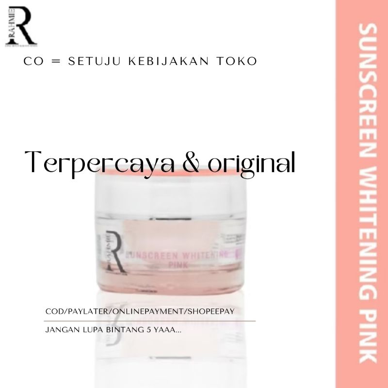Rahmie Clinic Healthy & Beauty Center Sunscreen Whitening Pink.