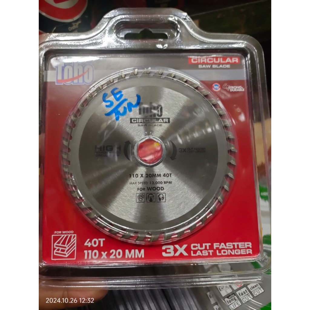 Circular saw blade Mata Gergaji Kayu/Triplek 4''inch Untuk Mesin Gerinda Tora 110x20mm Mata Pisau 40