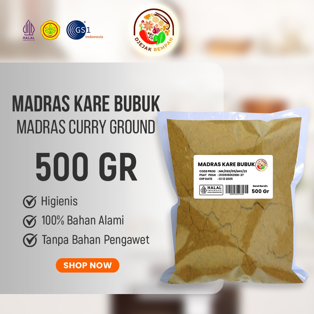 

Madras Kare India / Madraas Curry Powder India (Kemasan 100 Gr - 500 Gram)