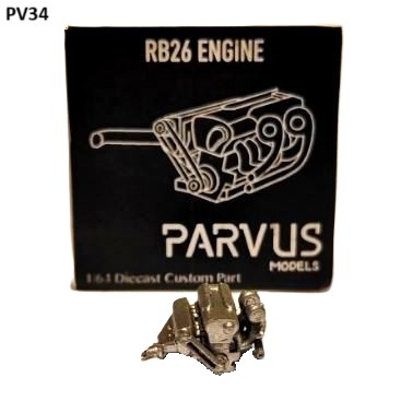 PARVUS PV34 Mesin Nissan RB26 RB26DETT Diecast 1:64 Custom All Models
