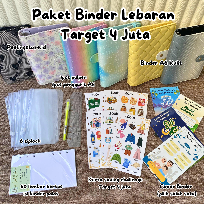 

Paket Binder Lebaran Target 4 Juta Paket Binder Kulit Lebaran / Paket Binder Keuangan / Binder A6