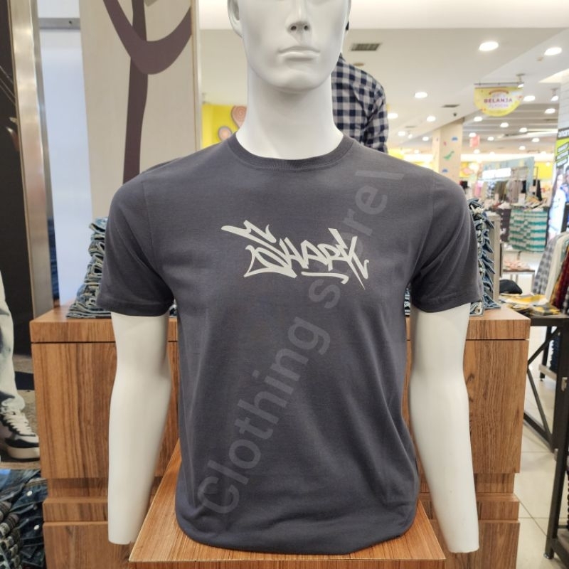 SHARKS ORIGINAL kaos pria lengan pendek abu SGB1R0809