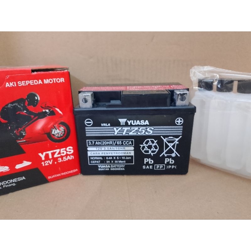 Aki motor Yamaha Xeon, Byson YTZ5S YUASA Aki Kering