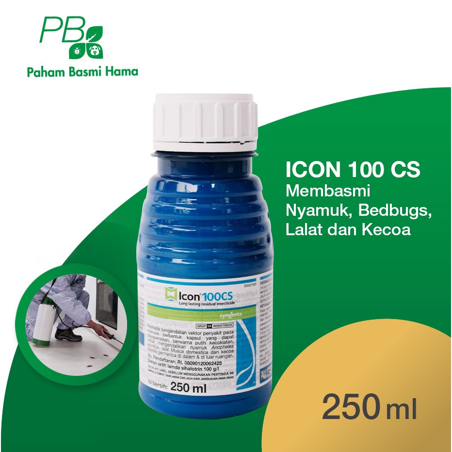 Icon 100 CS - Basmi Nyamuk Bedbugs Lalat Kecoa - Tahan Lama - 250 ML